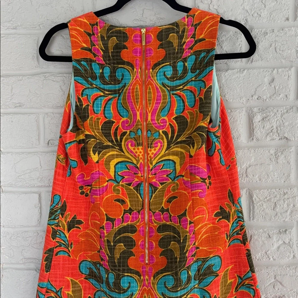 Vintage Julie Brown Colorful Sleeveless Shift Dress Size 8 - Picture 5 of 11